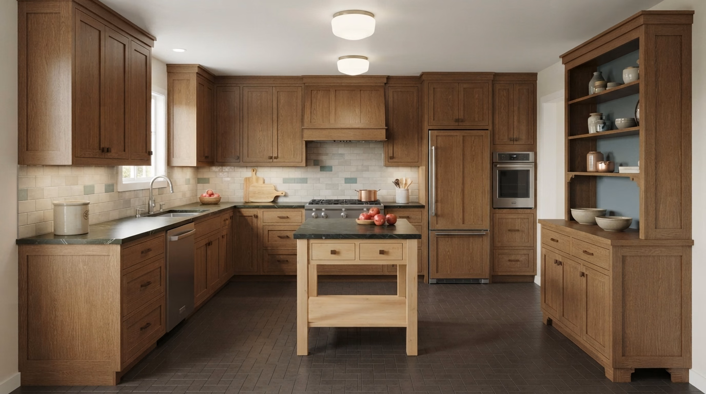 Craftsman kitchen rebuild project in San Marcos, CA.