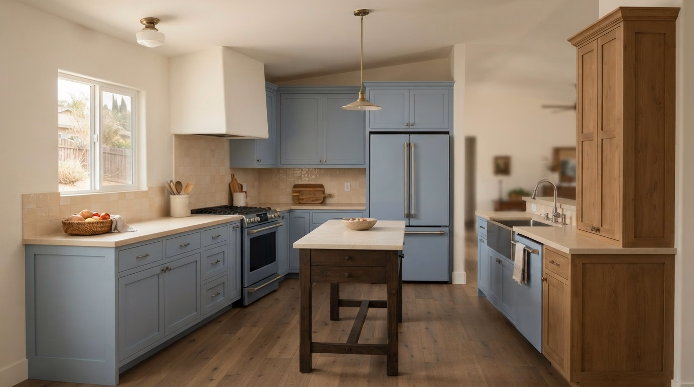Farmhouse kitchen renovation project in Escondido, CA.