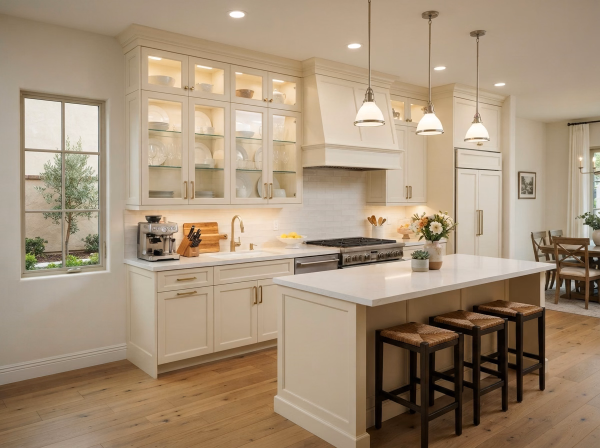 Glass Front Cabinet Style | San Diego County Glass Front Cabinet Style in San Diego County.