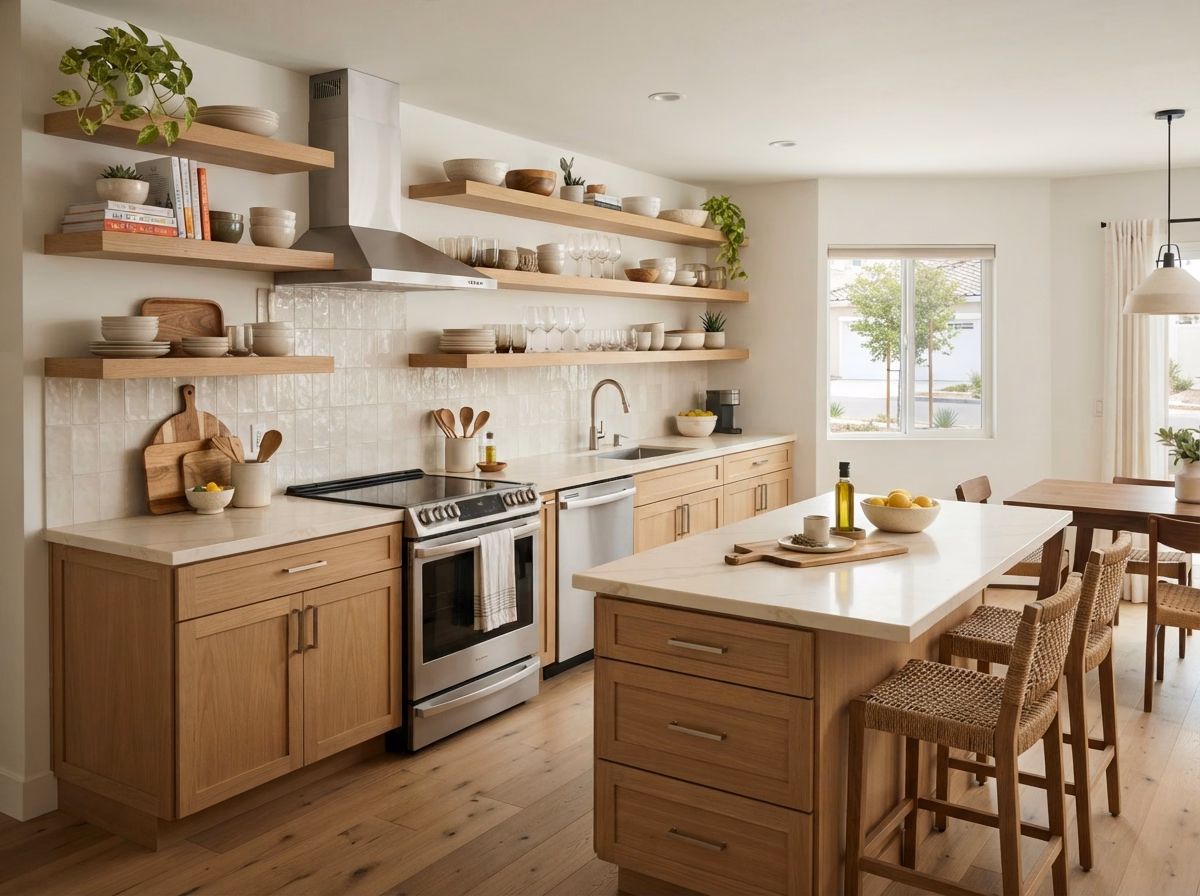 Open Shelf Cabinet Style | San Diego County Open Shelf Cabinet Style in San Diego County.