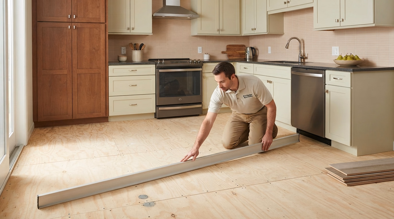 Kitchen Flooring Installation Process | San Diego County Kitchen Flooring Installation Process in San Diego County.