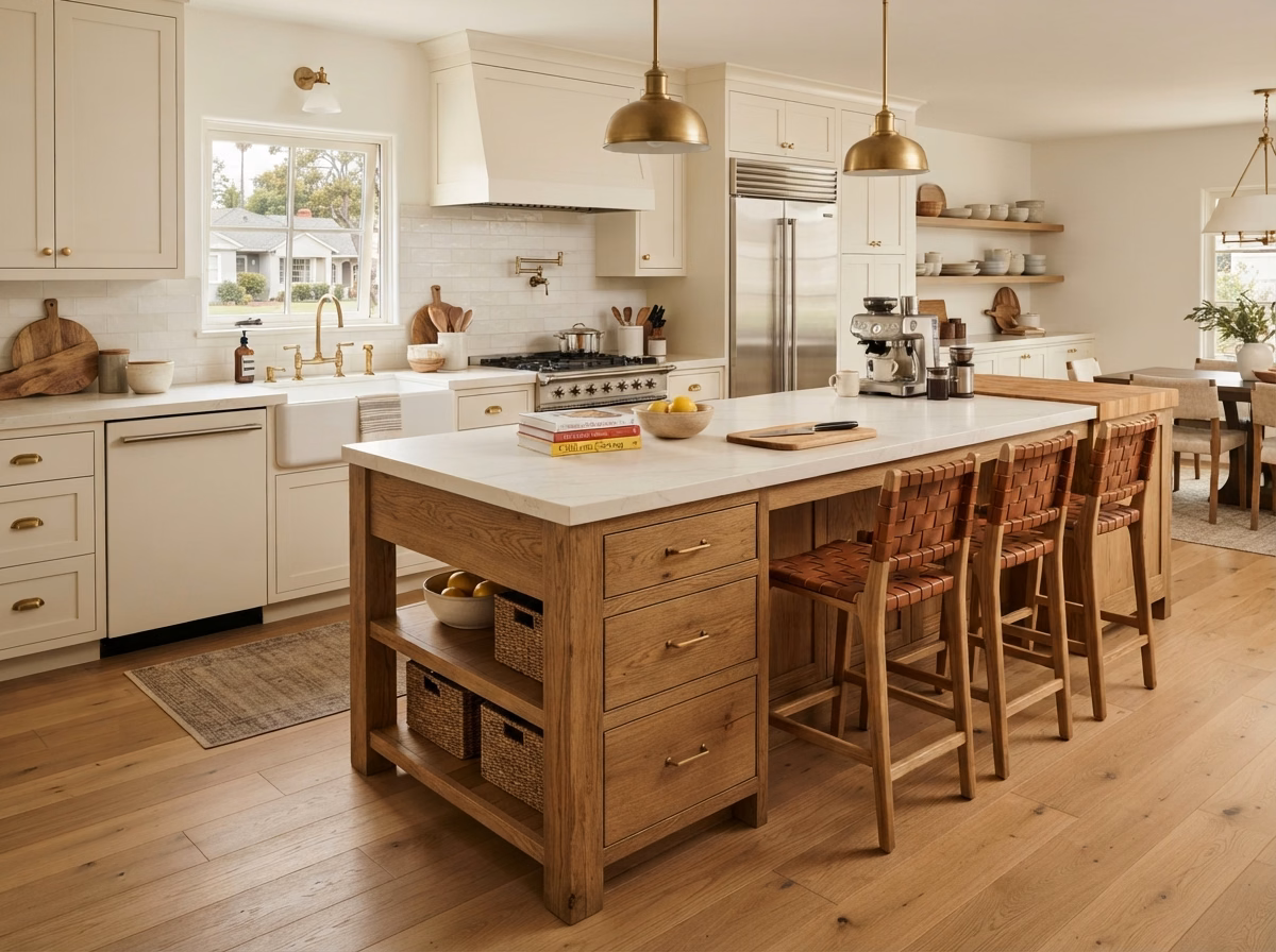 Farmhouse Island Style in San Diego County.