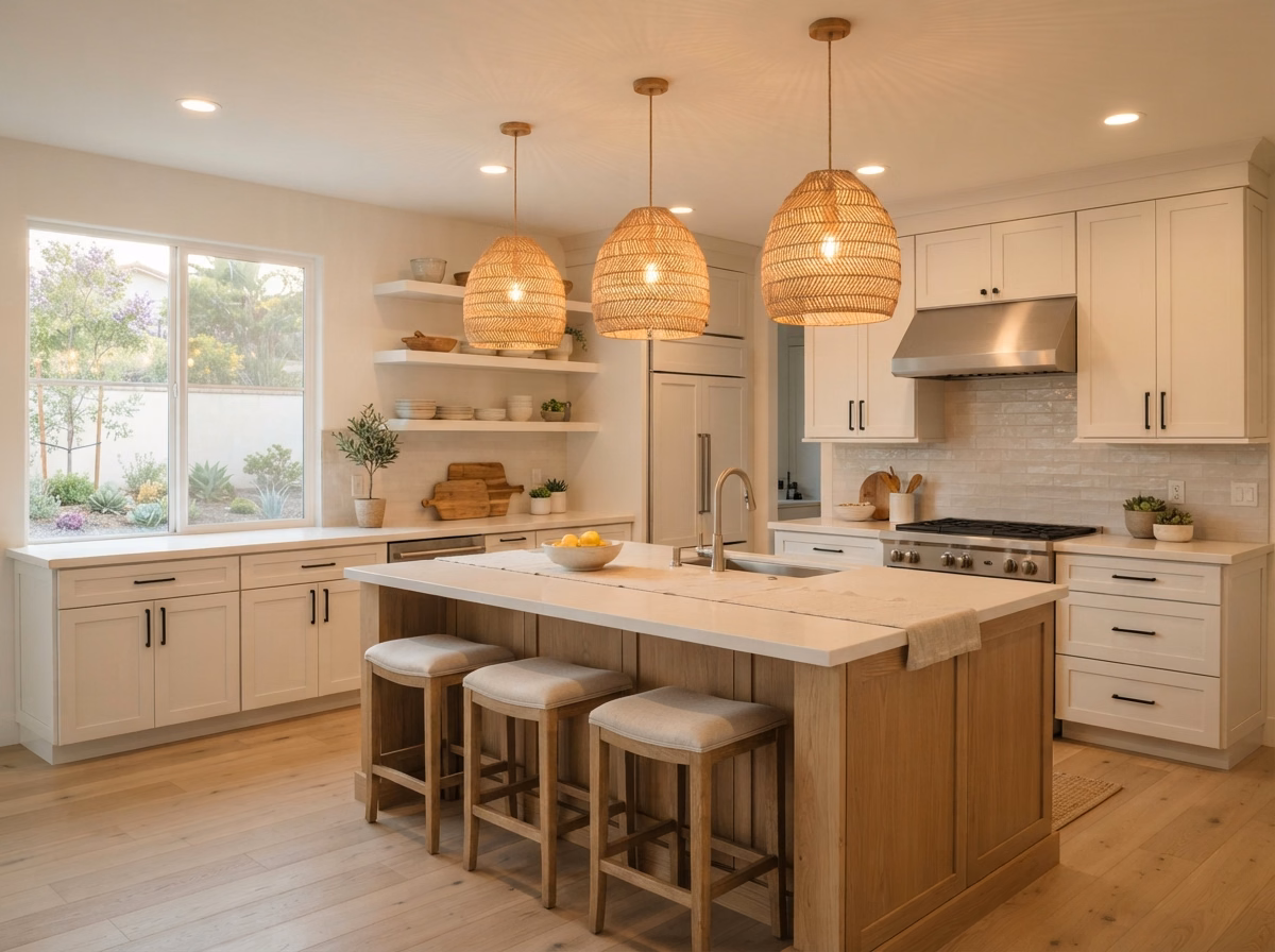 Coastal California Casual Lighting Style | San Diego County Coastal California Casual Lighting Style in San Diego County.