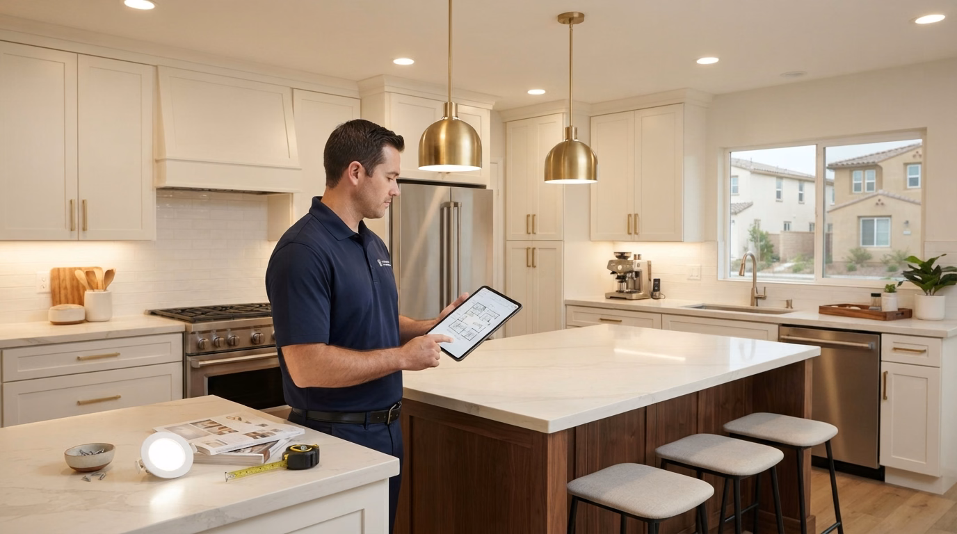 Kitchen Lighting Installation Process | San Diego County Kitchen Lighting Installation Process in San Diego County.