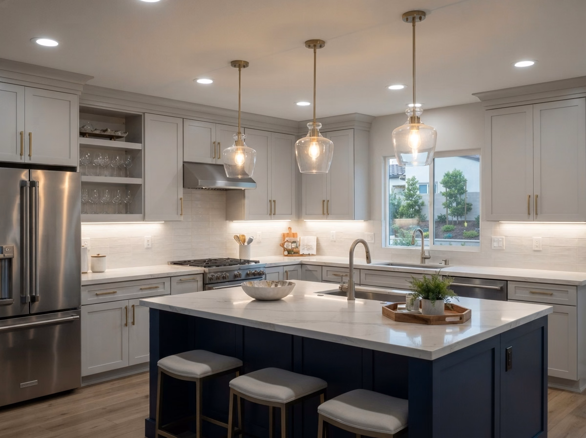 Transitional Layered Lighting Style | San Diego County Transitional Layered Lighting Style in San Diego County.