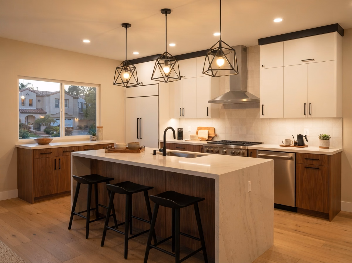 Warm Modern Lighting Style | San Diego County Warm Modern Lighting Style in San Diego County.