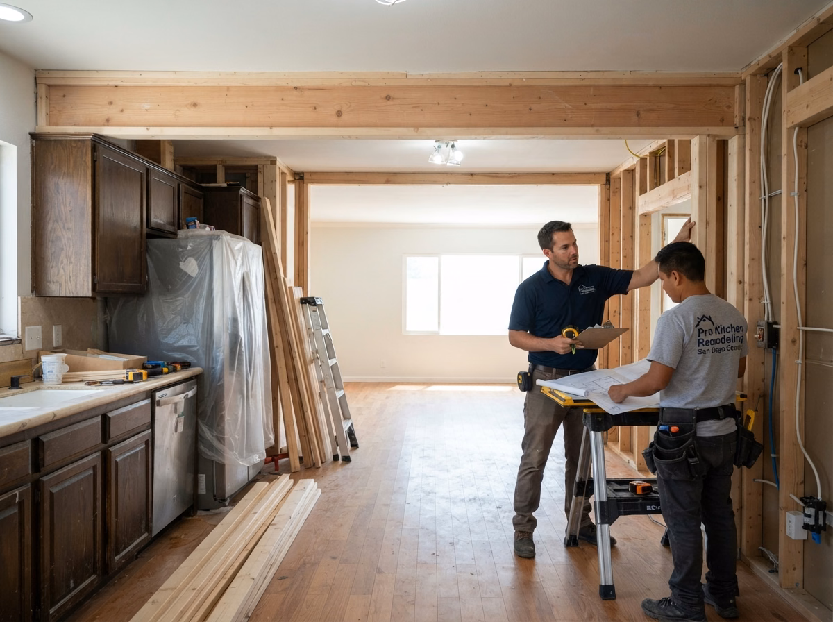 Wall Removal Structural Work | San Diego County Kitchen Services Wall Removal Structural Work for San Diego County kitchen services.